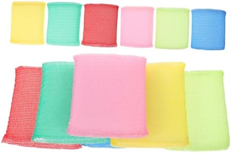 Hemobllo 12pcs Non Scratch Kitchen Scouring Pads Soft Nylon Scrubbers for Cleaning Dishes Small Sponges with Superior Stain Removal Safe for Utensils and Hard Surfaces Multipurpose Cleaning