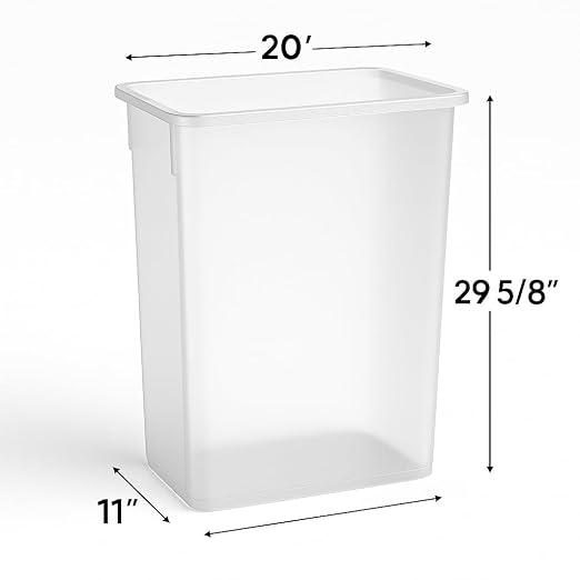23 Gallon Slim Recycle Bin – Space-Saving Rectangular Recycling Container with Handles, Durable Plastic, Stackable Design for Office, School, Restaurant & Home Use (Green Recycling)