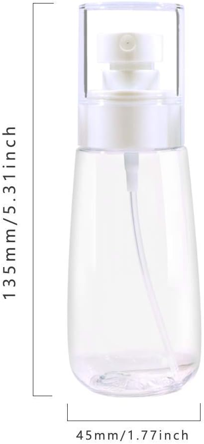Spray Bottle Travel Size,100ml/3oz Fine Mist Hairspray Bottle for Essential Oils, Empty Airless Makeup Face Spray Bottle Clear Refillable Travel Containers for Cosmetic Skincare Perfume (3pcs)