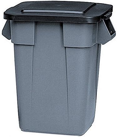 Rubbermaid Commercial Products BRUTE Square Bin Storage Container Lid, 40-Gallon, Gray