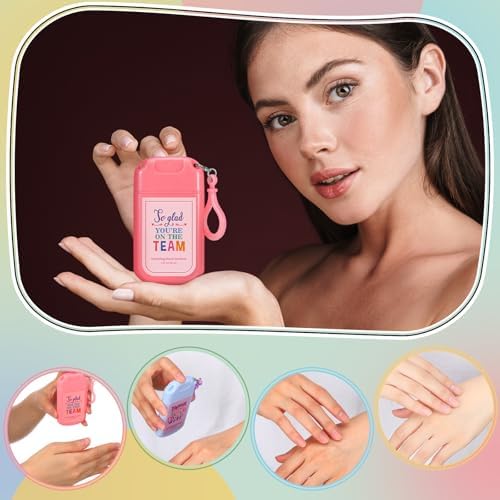 FoldTier 24 Set Housekeeping Week Gifts Bulk Hand Sanitizer Spray | Team Employee Appreciation Gifts for Teacher Coworker Staff Nurse, 1 oz Mini Mist Hand Sanitizer Spray Travel Size with Tag