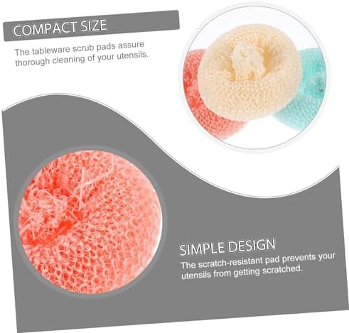 Hemoton 10pcs Dish Scrubbers Scratch-Resistant Kitchen Cleaning Pads for Dishes and Utensils Versatile Plant Scrubbers for Efficient Dishwashing