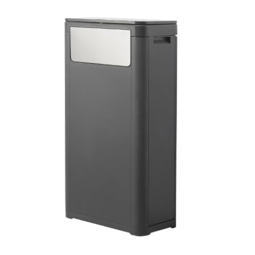 WanWanKa Bathroom Tall Skinny Trash Can with Lid,6 Gallon,Black | Waste Basket Fits in Narrow Spaces and Perfect for Commerical Offices,Garbage Can with Press Top,for Home,Bedroom,Kitchen