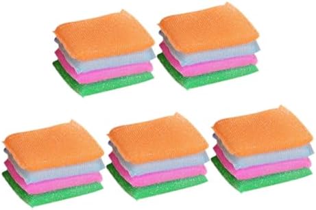 20Pcs Kitchen Dish Scrubber Sponges, Sponge Nylon Cleaning Pads | Scratch Free Design, Removes Stubborn Stains, Keeps Tableware Clean, Not Easy to Deform