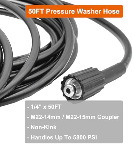 26-inch Water Broom for Pressure Washer, Power Broom Sweeper Surface Cleaner for Concrete Driveway Sidewalk Deck Patio Cleaning, 4000 PSI Pressure Washer Attachment (09640-07967#)