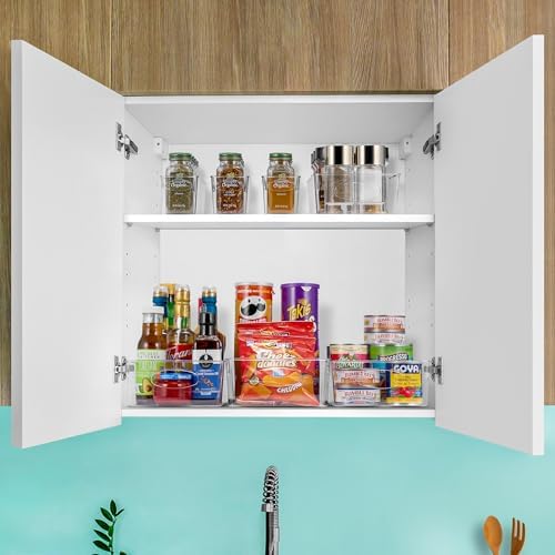 Sorbus Fridge Organizers and Storage, Clear Bins (20 Pack) | Plastic bin with easy access for cabinets, packaged food, produce and household supplies; contents stay visible for sorting