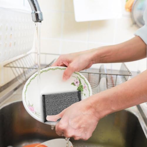 Scouring Pads Non Scratch Non-Scratch Washing Scrub Pads | Reusable Dishwashing Scrub Sponge for Kitchen, Household Cleaning Tools for Pots, Pans