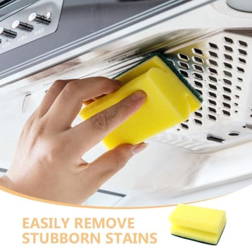 LIFKOME 10pcs Non-Scratch Dish Sponge Scrubber Pads Multipurpose Cleaning Sponge Pads for Kitchen Pots Pans and Tableware Cleaning
