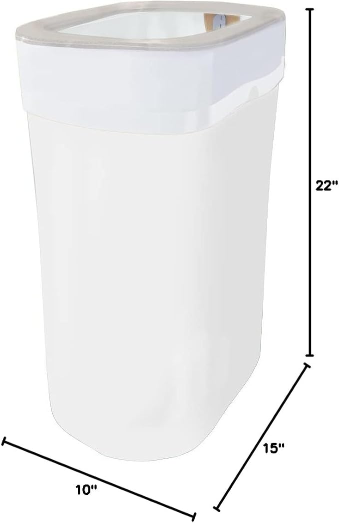 Party City Flings Plastic Bin (3-Pack) - White (2) and Recycle (1) - 22 x 15 - Stylish & Convenient Portable Waste Solution for Events & Parties