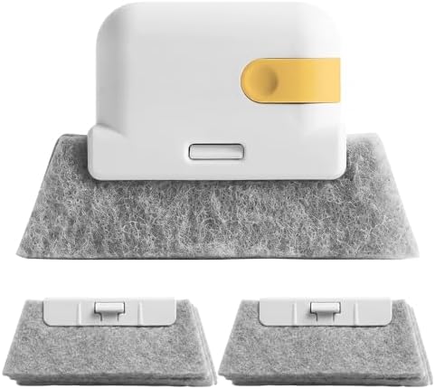 2026 New Magic Window Track Cleaner Set – Handheld Multipurpose Cleaning Brush Windows Screen Brush for Window Grooves, Tile Grout Lines, Shutter Slats, Car AC Vents & Narrow Gaps (Yellow Set)