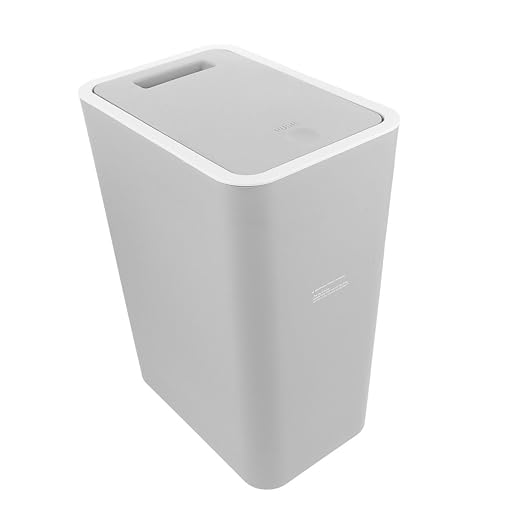 Slim Trash Can with Lid Portable Airtight Waste Bin for Bathroom and Kitchen Stylish Space-Saving Design for Compact Areas Elegant Decorative Garbage Can with Press Cover
