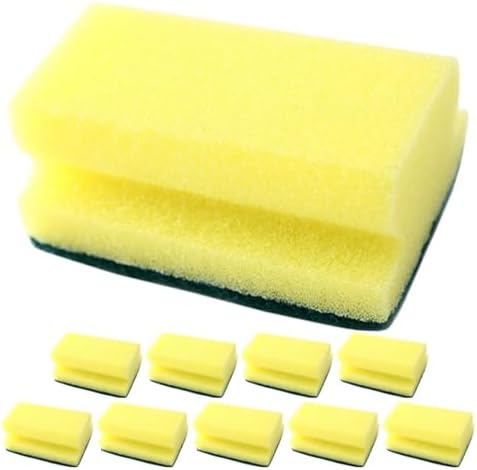 10pcs Non-Scratch Kitchen Sponges Scrubber Pads for Dishwashing and Pan Cleaning, Eco-Friendly Multipurpose Scrub Sponges for Household Kitchen Use