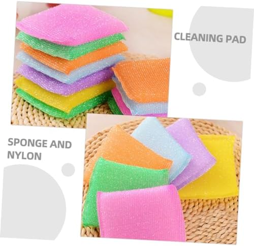 Ipetboom 20pcs Non Scratch Kitchen Dish Scouring Pads Soft Sponge for Washing Dishes and Pans Scratch Resistant Cleaning Scrubbers with Odor Microfiber Multipurpose Kitchen Random Color