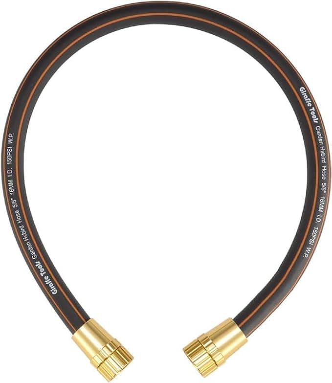 Giraffe Tools Leader Hose 2ft x 5/8", Short Water Hose | Heavy Duty, Lightweight, Flexible Hybrid Hose, Female to Female Fittings