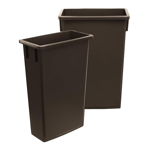 3 Pack 23 Gallon Waste Bin, Heavy-Duty Trash Can, Slim Rectangular Garbage Bin, Durable Waste Container, Recycling Bin, Plastic Wastebasket for Kitchen, Garage, Hotels, Restaurants, Office