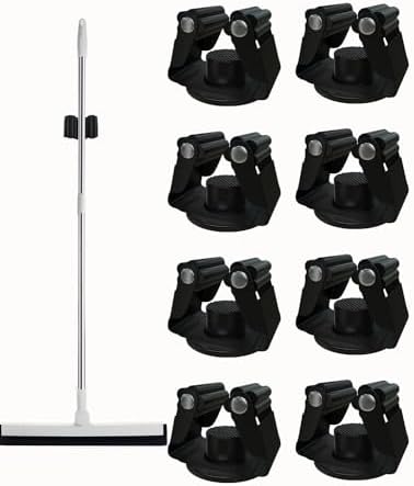Magnetic Broom Holder Heavy Duty, Magnetic Broom and Mop Organizers for Fridge - Magnet Waterproof Mop Broom Holder for Garage Kitchen Laundry Work Shop - 8 Pack