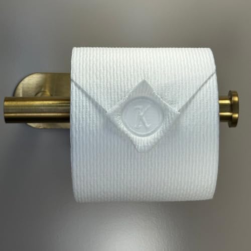 Toilet Paper Stamp Alphabet (Letter K) - Add a Unique Personal Touch to Your Bathroom Decor! Enhance Home Decor. Ideal for Housekeeping, Hotels, Rentals, Home Staging Decor