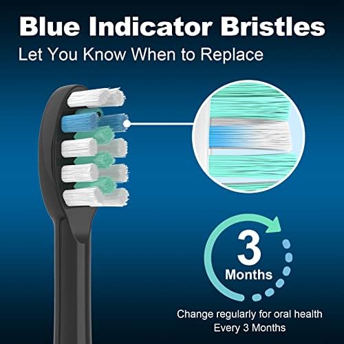 6 Pack Toothbrush Replacement Heads Compatible with WaterPik Sonic Fusion 2.0, FitMount Flossing Brush Head Fit for Water-Pic SF-01 SF-02 and 2.0 SF-03 SF-04