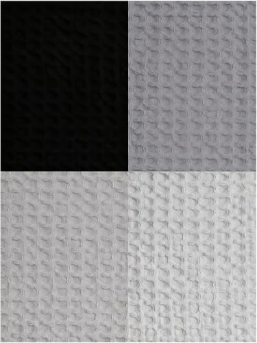 12 Pack Gray and Black Waffle Weave Dishcloths, 3 Sets of 4 Reusable 100% Cotton Kitchen Cleaning Cloths, 12x12 Inch, Super Absorbent, Quick Dry, for Dishes, Countertops, Hands, Eco-Friendly