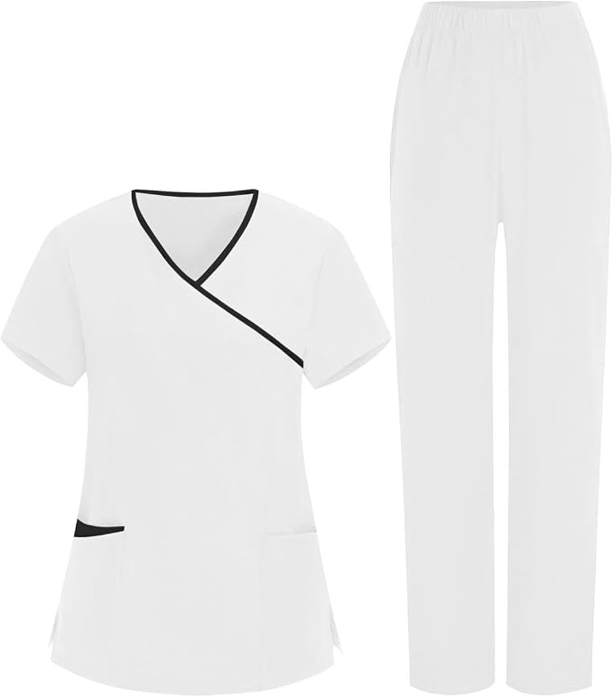 Women Nursing Scrubs Sets Housekeeping Uniform 2026 Women's Scrub Set Cleaning Clothes for Cleaning Jobs