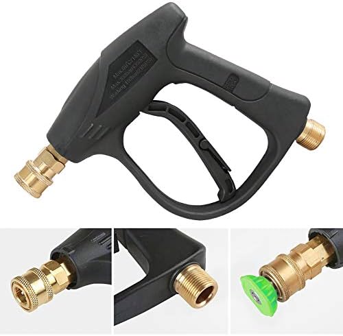 Sooprinse High Pressure Washer Gun,3000 PSI Max with 5 Color Quick Connect Nozzles M22-14 Hose Connector 3.0 TIP