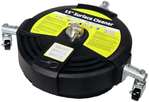 15” Plastic Reversible Flipping Surface Cleaner W/Rotating Detachable Wheels