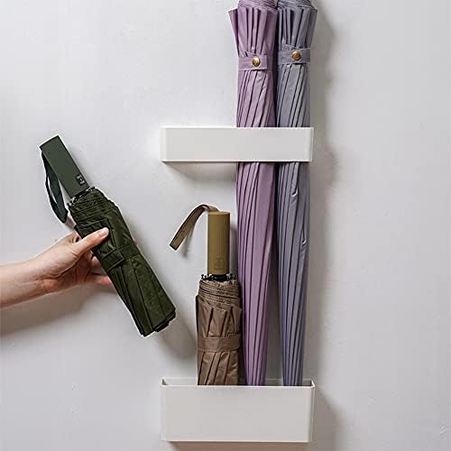 Umbrella Stand Holder Indoor, Wall Mounted No Punching Umbrella Storage Rack, Detachable Japanese Style Umbrella Stand Space Saving for Hotel Hallway Home Office