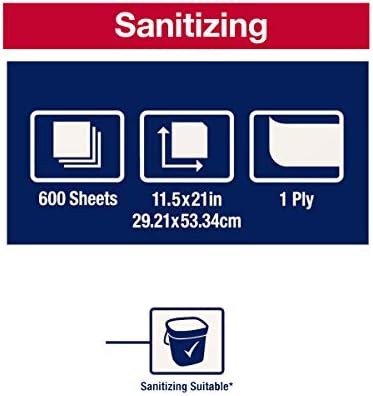 Tork Foodservice Cleaning Towel Green/White Self Dispensing, 192185 | 1/4 Folded, 1 x 600 Towels