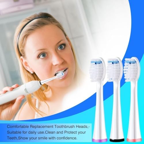 Replacement Heads for WaterPik Sonic Fusion 3Pack | Replacement Brush Heads Compatible with WaterPik Sonic Fusion 2.0 Flossing Toothbrush SF-01/SF-02/SF-03/SF-04 with Cover
