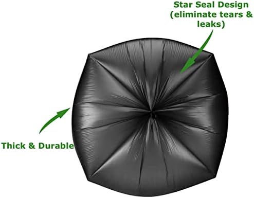 2-4 Gallon Small Black Trash Bags (440 Bags) Bathroom Garbage Bags Plastic Wastebasket Can Liners 2 Gallon 3 Gallon 4 Gallon Trash Bag for Home and Office Bins(440 Count)