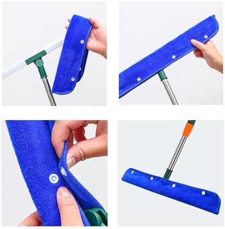 2 Pack Floor Squeegee Broom Cover Wrap Mop Sweeping Cloth Baseboard Cleaner Tool Adapter Converter for Multifunction Magic Broom Floor Squeegee Brooms Rubber Garage Shower Floor Scrubber