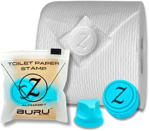 Toilet Paper Stamp Alphabet (Letter Z) - Add a Unique Personal Touch to Your Bathroom Decor! Enhance Home Decor. Ideal for Housekeeping, Hotels, Rentals, Home Staging Decor
