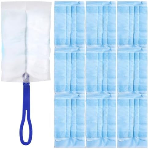 Abaodam Electrostatic Dust Duster Set 11Pcs with Handle and 10 Replacement Cloths, Reusable Cleaning Tool for Household Dust Removal and Professional Housekeeping