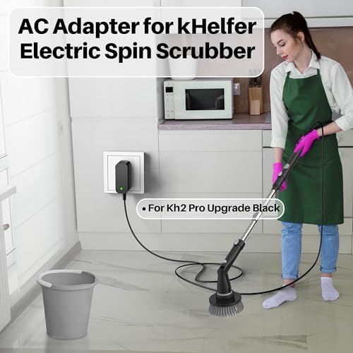 Charger for KHelfer Kh8 Pro Electric Spin Scrubber DC 9V AC Adapter | Compatible with Kh8 Series Kh1 Pro Kh2 KH8W KH8B KH8G