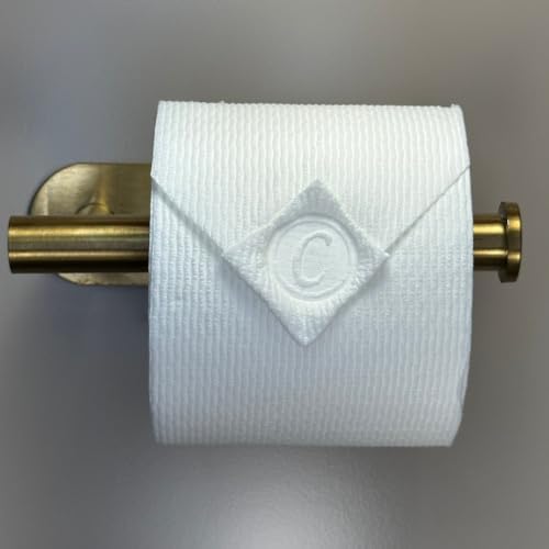 Toilet Paper Stamp Alphabet (Letter C) - Add a Unique Personal Touch to Your Bathroom Decor! Enhance Home Decor. Ideal for Housekeeping, Hotels, Rentals, Home Staging Decor