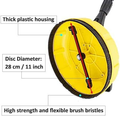 Reusable Cleaning Tools Sidewalk Scrubber - Effective Pressure Washer Concrete Cleaner | Portable Outdoor Scrubber Cleaning Supplies | Pressure Washer Surfaces Cleaner | for Driveways Sidewalks Yards