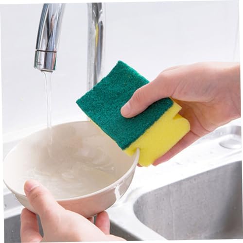 Ipetboom 10pcs Non Scratch Sponge Scrub Pads Kitchen Cleaning Sponges for Dishwashing Scratch Resistant Pot Scrubbers Multifunctional Bulk for Utensils and Surfaces