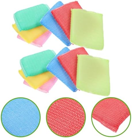 4pcs Non-Scratch Kitchen Cleaning Sponges with Ultra-Fine Fiber Scrubber Pads, Multipurpose Dish Washing Scrubbers for Hard Surfaces, Odor-Free Sturdy Kitchen Cleaning Supplies