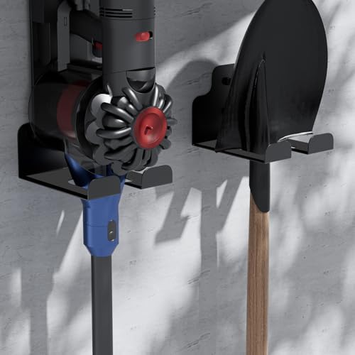 JNIHEEP Garage Organizer Trimmer Rack,Garden Power Tool Hanger,2 Pack,Black | Weedeater Rack, Heavy Duty Weed Whackers Holder Wall Mounted for Grass Trimmer, Hedge Trimmer, Garage Trimmer, Garden Tools