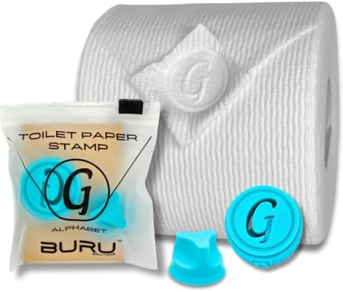 Toilet Paper Stamp Alphabet (Letter G) - Add a Unique Personal Touch to Your Bathroom Decor! Enhance Home Decor. Ideal for Housekeeping, Hotels, Rentals, Home Staging Decor