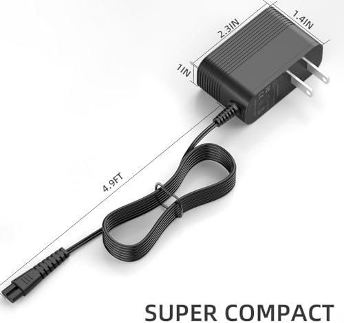 9V Charger for Voweek Electric Spin Scrubber Power Cord Compatible with Voweek VWS211/SP02/ AC Adapter Supply Replacement for LABIGO LA1 Pro Charger Cord