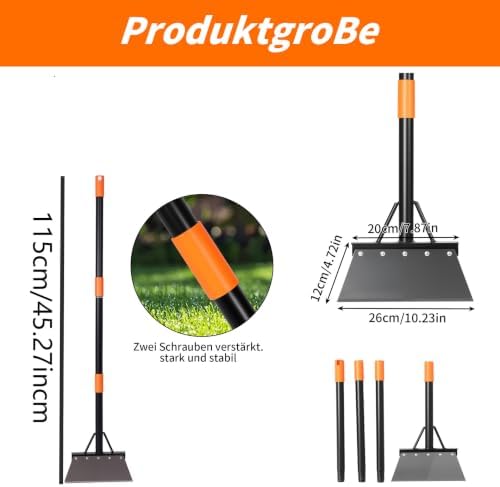 ZMGZMM Multifunctional Cleaning Shove,Metal Floor Scraper Tool for Weeding, Scraping, Ice & Snow Removal, Driveway, Sidewalk, Garden, Outdoor