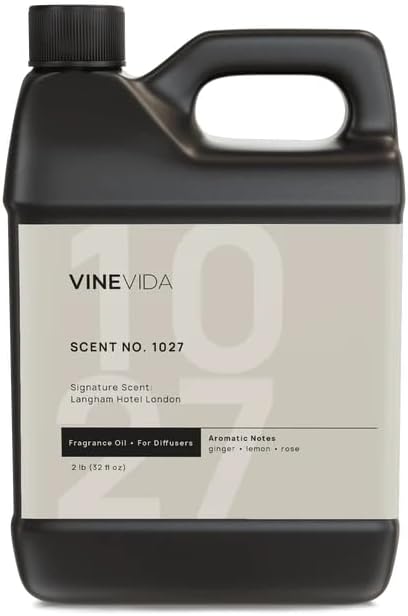 VINEVIDA Scent NO. 1027 Fragrance Oil for Cold Air Diffusers - 32oz (2lbs) - Inspired by: Langham Hotel London Hotel Scents for Home - Diffuser Oil