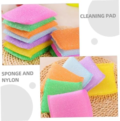 20Pcs Kitchen Dish Scrubber Sponges, Sponge Nylon Cleaning Pads | Scratch Free Design, Removes Stubborn Stains, Keeps Tableware Clean, Not Easy to Deform