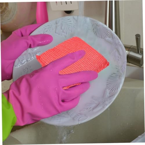 24 Pack Non Scratch Kitchen Dish Scrubber Pads Sponge for Dishes | Sponge and Nylon Build, Odor Free Design, Sink and Hard Surface Cleaning, Reusable 24 Piece Set