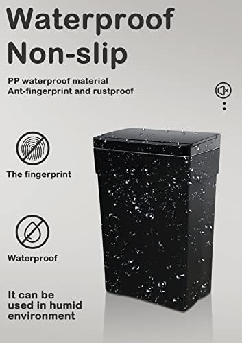 13 Gallon/50 L Kitchen Trash Can with Lid, Garbage Can with Touch-Free Lid, Cute Trash Bin Automatic Bathroom Trash Can, Motion Sensor Waterproof Trash Bin