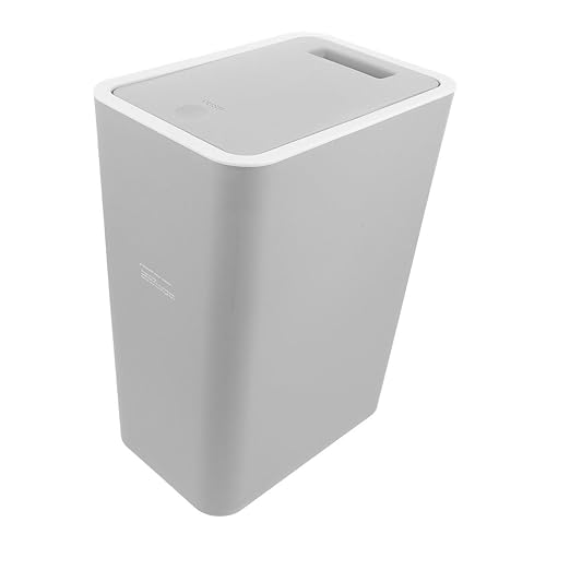 Slim Trash Can with Lid Portable Airtight Waste Bin for Bathroom and Kitchen Stylish Space-Saving Design for Compact Areas Elegant Decorative Garbage Can with Press Cover