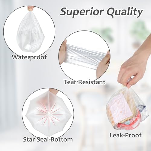 Accmor Mini Car Trash Can Bags for Auto Trash Bin, 120 Count Small Garbage Organizer Bags Tear-Resistant, Liner Refills (Vehicle Trash Can is not Included), White