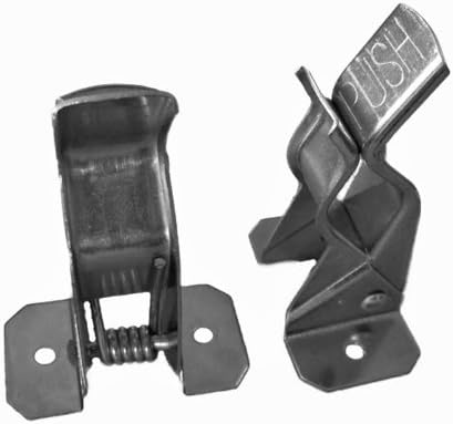Black Duck Brand 4 Metal Spring Grip Clamps Garage Closet Wall Organizer for Brooms, Mops, Rakes, Etc. (4 Pack)