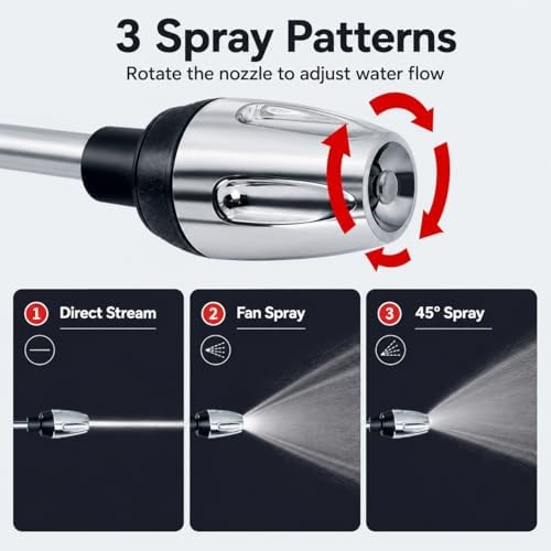 Multi Aquoxis Pressure Washer Gun, 2026 New Garden Shower High-Pressure Gun for Three Spray Modes, Durable Stainless Steel, Easy Installation, Universal Compatibility, Ideal for Patios and Driveways